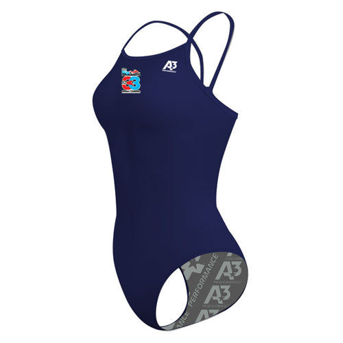 2024 Big Shoulders Female Xback Swimsuit with Logo - Navy 350 / 22