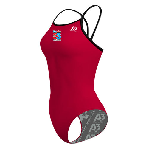 2024 Big Shoulders Female Xback Swimsuit with Logo - Red/Black 401 / 22