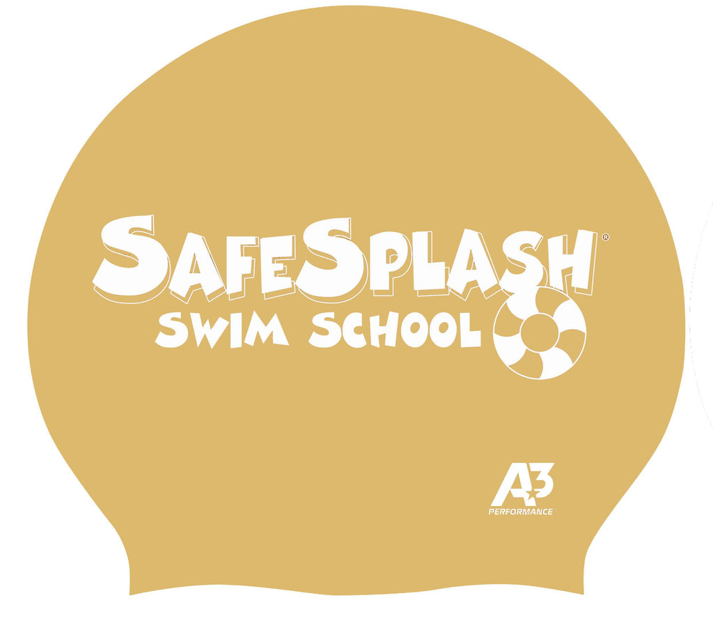 SafeSplash XL Long Hair Silicone Cap - Gold - Streamline Brands