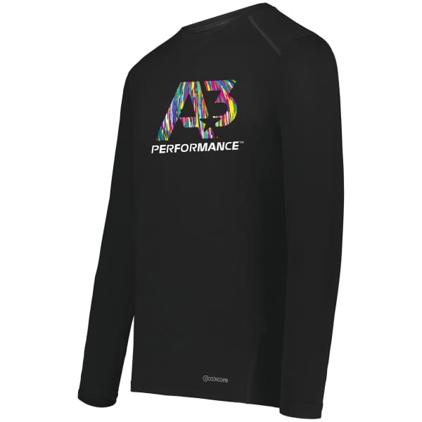 A3 Performance Coolcore® Essential Long Sleeve Tee - Small / Black 080 - Apparel