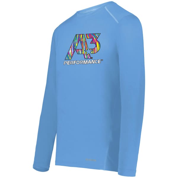 A3 Performance Coolcore® Essential Long Sleeve Tee - Small / Columbia Blue 089 - Apparel