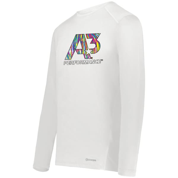 A3 Performance Coolcore® Essential Long Sleeve Tee - Small / White 005 - Apparel