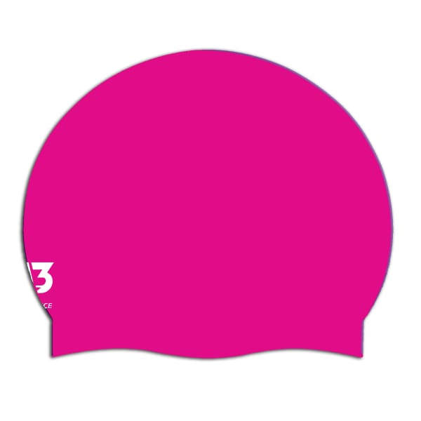 Non-Wrinkle, Fuchsia Silicone Swim Cap