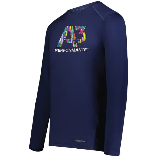 A3 Performance Youth Coolcore® Essential Long Sleeve Tee - Youth Small / Navy 065 - Apparel