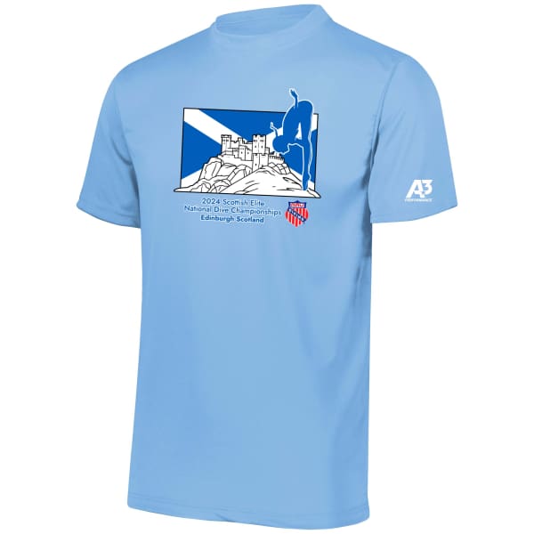 AAU DIVE SCOTLAND EVENT TSHIRT - LIGH BLUE / Adult Small - AAU - USA