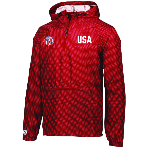 AAU RANGE PACKABLE PULLOVER - Red / Youth Small - AAU - USA