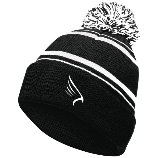 Blackhawk Knit Hat - Black/White - Blackhawk Area Swim Team