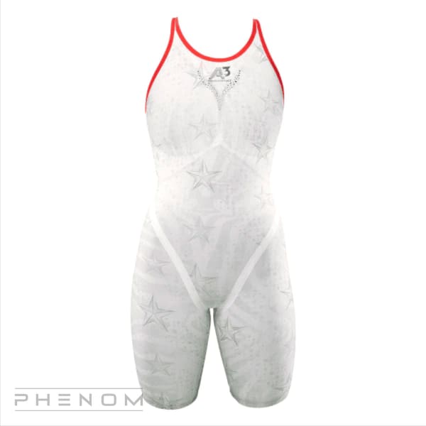 Championship PHENOM Female Closed Back Technical Racing Swimsuit - White 263 / 18 A3 Performance