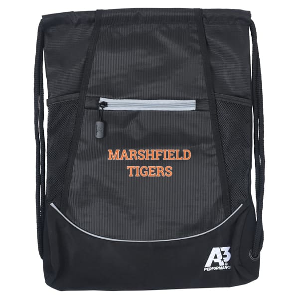 Marshfield Cinch Bag w/ logo - Black - Marshfield High School
