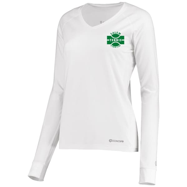 STSC Electrify Long Sleeve Tee - White / Ladies XS - Salem Tennis + Swim Club