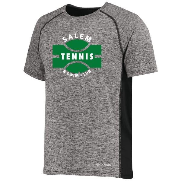 STSC Electrify Short Sleeve Tee - Black Heather / Small - Salem Tennis + Swim Club