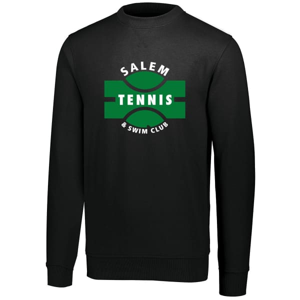 STSC Fleece Crew - Black / Adult XS - Salem Tennis + Swim Club